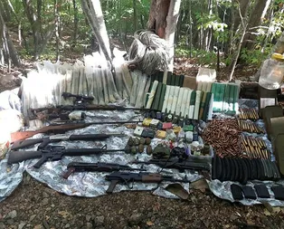 Amanoslarda terör örgütüne ağır darbe! PKKnın cephaneliği bulundu