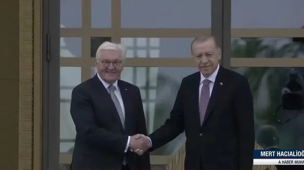 Son dakika: Başkan Erdoğan Almanya Cumhurbaşkanı Steinmeieri resmi törenle karşıladı