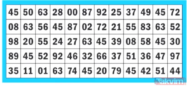 🧩 Cevap: Kaç Tane "45" Var? İşte Çözüm: Sıra 1: 45, ..., ..., ..., ..., ..., ..., ..., ..., ..., 45, ... → 2 Adet Sıra 2: ..., ..., ..., 45, ..., ..., ...,...