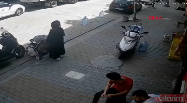Dalgın anne bebek arabasındaki çocuğunu düşürdü üzerinden geçti - 5