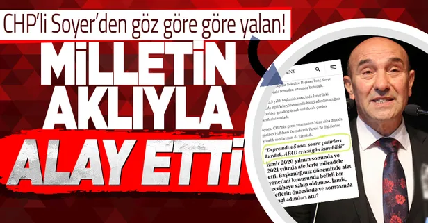 CHP'li Tunç Soyer’in deprem çadırı yalanı ifşa oldu!