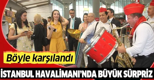 İstanbul Havalimanı’nda 10 milyonuncu yolcuya sürpriz karşılama
