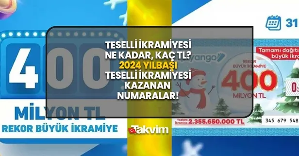 Teselli ikramiyesi KAZANAN NUMARALAR hangileri? Teselli ikramiyesi ne kadar, kaç TL 2024? Teselli ikramiyesi kimlere, kaç kişiye verilecek?