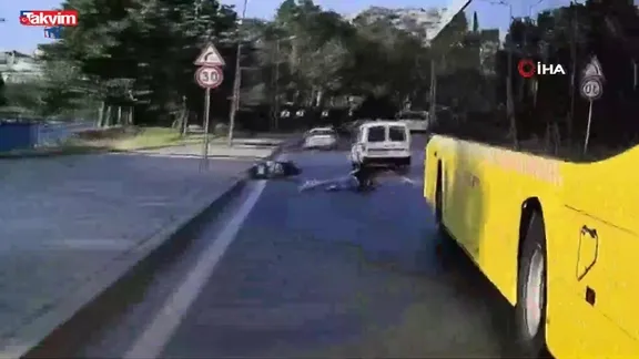 Eyüpsultan’da aynı yerde iki İETT kazası | VİDEO