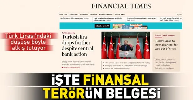 Financial Times manşetini Türkiye haberleriyle donattı