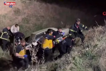 Otomobil şarampole yuvarlandı: 3 yaralı
