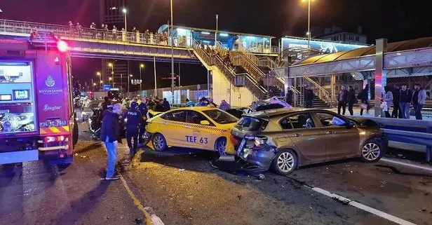 Şişli Mecidiyeköy D-100 Karayolu’nda 12 araç zincirleme kaza yaptı! Çok sayıda kişi yaralandı