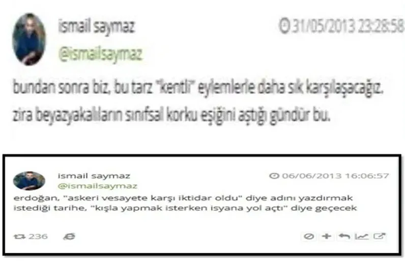 ismail-saymaz-gozaltina-alindi-gezi-parki-saniklari-ile-irtibati-tespit-edildi-1742385728607.jpg İsmail Saymaz'ın yaptığı paylaşımlardan bazıları.