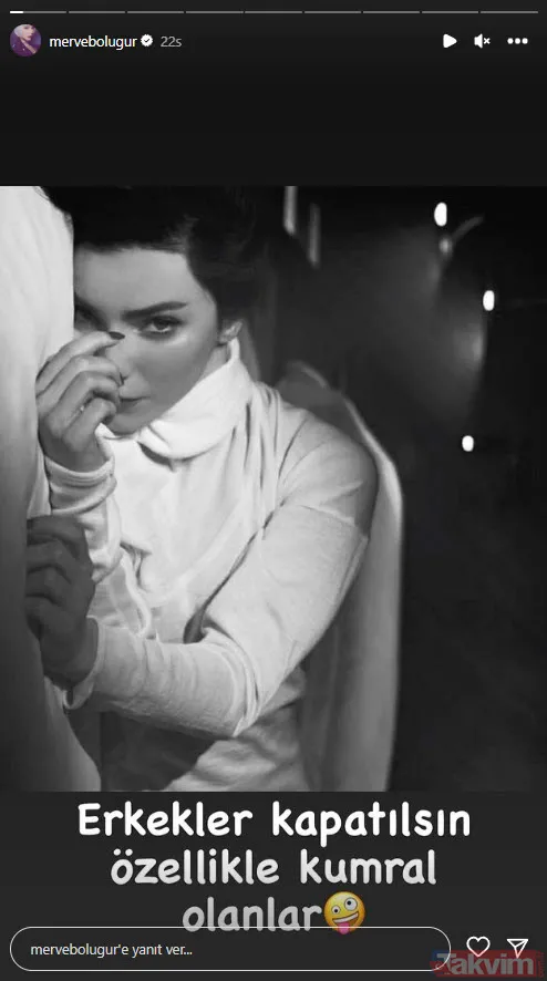 Merve Boluğur'un bir ricası var "Erkekler kapatılsın özellikle kumral olanlar" Kumral erkek görünce kendinden geçen Merve rotayı değiştirdi - 5