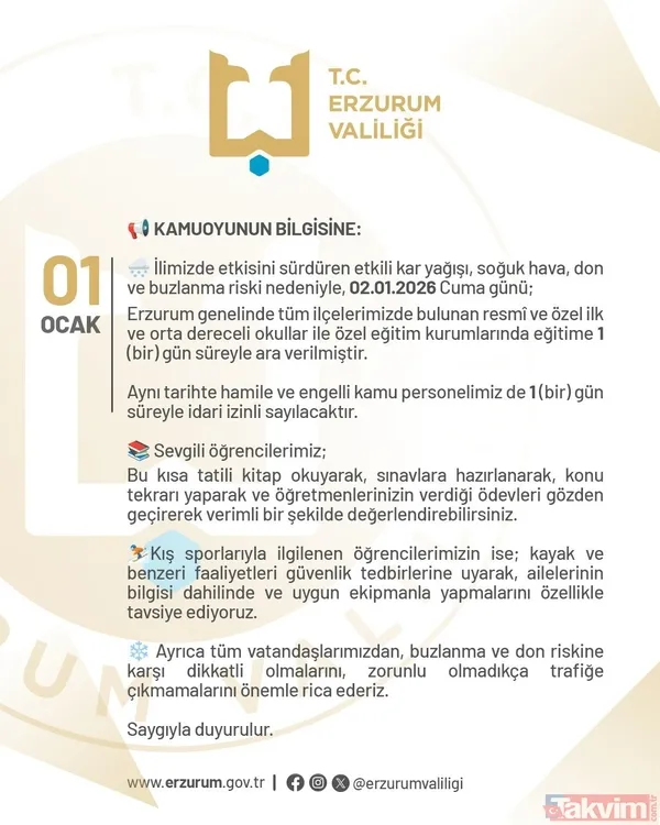 İstanbul'da 5 ilçede eğitime ara! Valilikler peş peşe açıkladı: Şehir şehir kar tatili raporu - 31