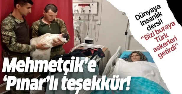 Barış Pınarı Harekatı bölgesinden Mehmetçik hastaneye yetiştirdi, annesi kızının adını ’Pınar’ koydu