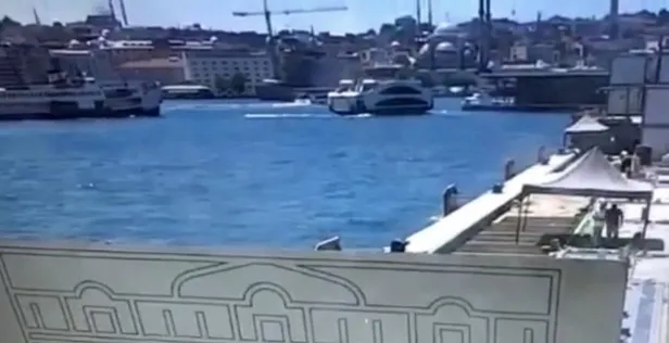 Şehir Hatları Vapuru'nun Karaköy İskelesi'ne çarptığı anların görüntüsü ortaya çıktı! Kaza güvenlik kamerasında-2