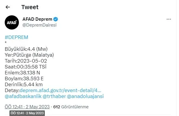 Son dakika: Şiddetli artçılar sürüyor! Malatya Pütürge'de 4,4 büyüklüğünde deprem-2