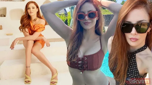 Mine Tugay turuncu üçgen bikinisiyle paylaştı yılları geriye sardı "Kalp ilacımı alayım" 44'lük Mine genç kızları solladı geçti - 1