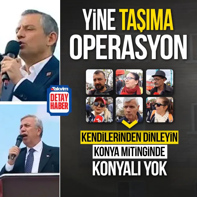 CHPden yine taşıma operasyon! Konya mitinginde Konyalı yok