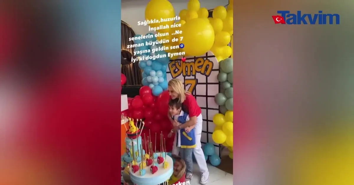 Ece Erken oğlu Eymen'in yeni yaşını kutladı
