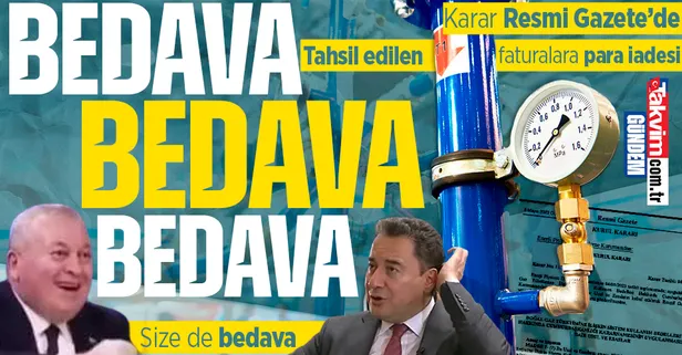 Son dakika: Resmi Gazete'de 'ücretsiz doğal gaz' kararı: Abonelerden tahsil edilen faturalara 3 gün içinde para iadesi