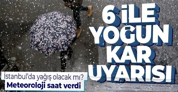 HAVA DURUMU | Meteorolojiden 6 il için yoğun kar uyarısı! İstanbul’da kar yağışı sürecek mi? İşte 26 Mart hava raporu