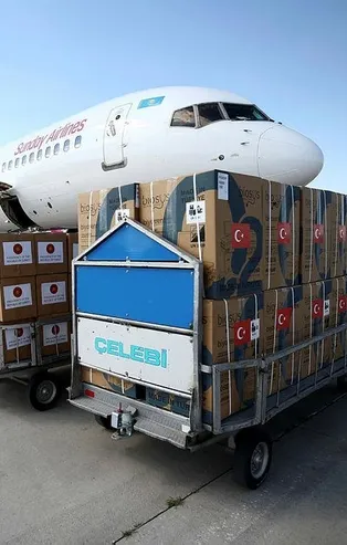 Dünyanın umudu Türkiye! Tıbbi yardım malzemeleri Kazakistan'a ulaştı