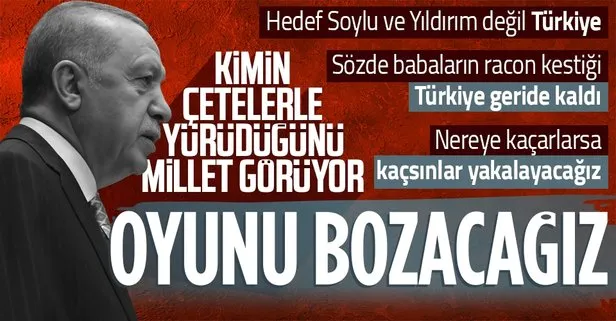 Başkan Erdoğan’dan Süleyman Soylu ve Binali Yıldırım’a destek açıklaması: Sinsi operasyonları akamete uğratacağız