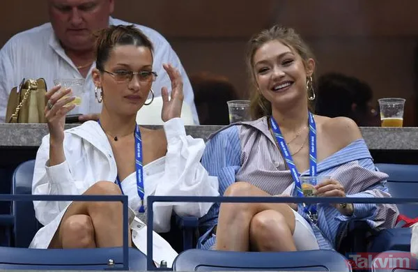 Gigi ve Bella Hadid kardeşler tribünü adeta podyuma çevirdi - 8