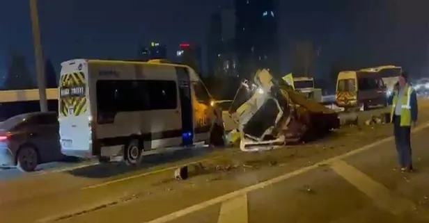 Bağcılar TEM Otoyolu'nda zincirleme kaza: Kilometrelerce araç kuyruğu oluştu