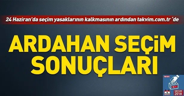 Ardahan seçim sonuçları! 2018 Ardahan seçim sonuçları... 24 Haziran 2018 Ardahan seçim sonuçları ve oy oranları...