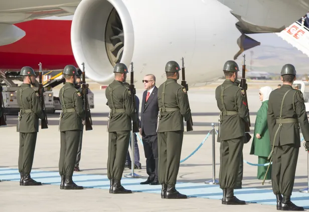 Başkan Erdoğan, Katar tarafından hediye edilen uçakla ilk yolculuğuna çıktı-3