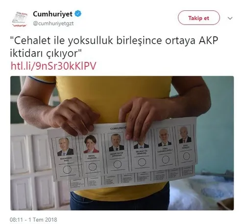 Cumhuriyet yazarı Bursalı AK Parti'ye oy verenlere hakaret etti-1