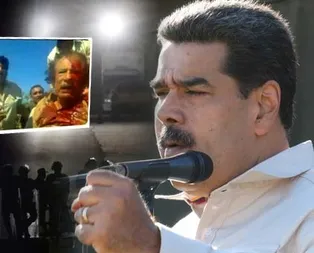Maduro’ya Kaddafi fotoğrafıyla tehdit!