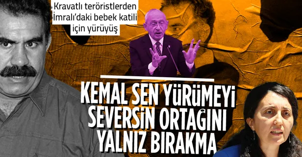 HDP'den terörist elebaşı Abdullah Öcalan için yürüyüş!