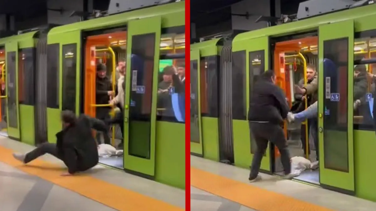 Bursa’da korku dolu anlar! Yaka paça metrodan atıldı