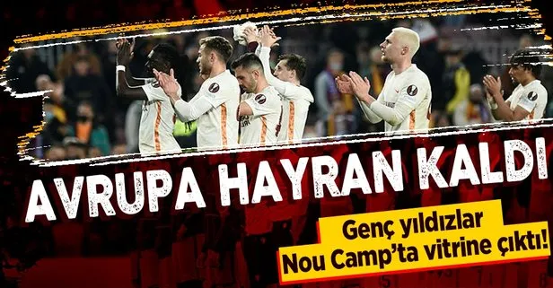 Galatasaray’ın genç yıldızları Nou Camp’ta vitrine çıktı! Kerem, Nelsson, Marcao scoutların büyük beğenisini kazandı