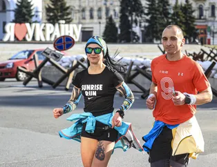 Kiev'de sabah sporları başladı! Saldırılar azaldı hayat normale dönüyor