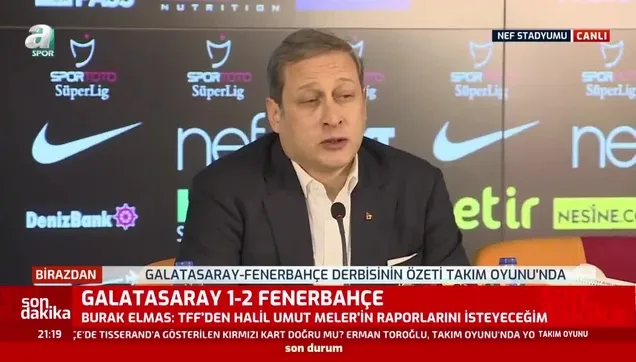 Dev derbi sonrası Burak Elmas'tan TFF kararı