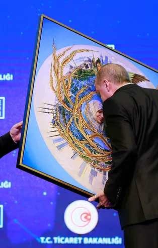 Başkan Erdoğan'a tablo süprizi