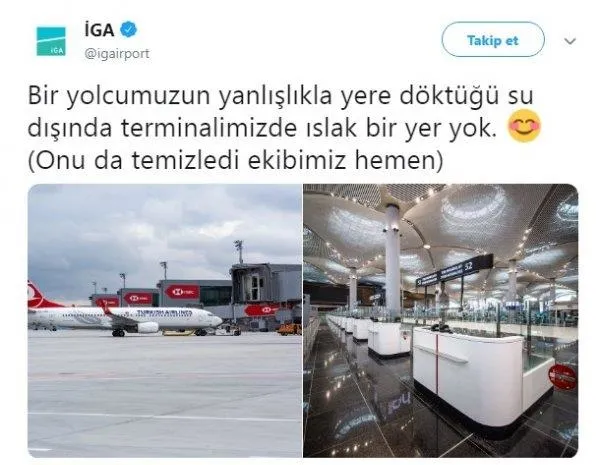 ’İstanbul Havalimanı’nı su bastı’ diyenlere esprili cevap