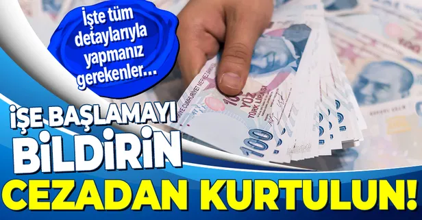 İşe başlamayı bildirin, cezadan kurtulun | VERGİ REHBERİ