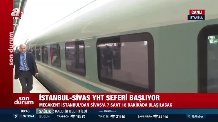 Merakla bekleniyordu! İstanbul - Sivas hızlı treni ilk seferini yaptı!
