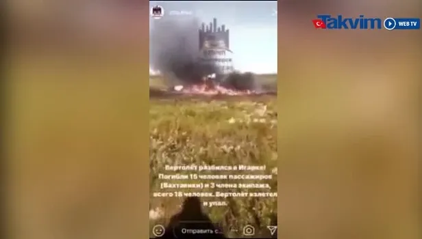 Rusya'da helikopter düştü: 18 ölü