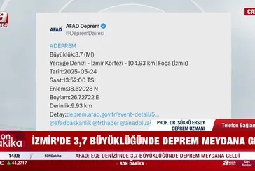 İzmir'de 3.7 büyüklüğünde deprem!