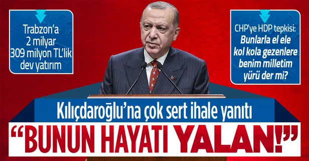 SON DAKİKA! Başkan Erdoğan'dan CHP Genel Başkanı Kemal Kılıçdaroğlu'na ihale yanıtı: Bunun hayatı yalan