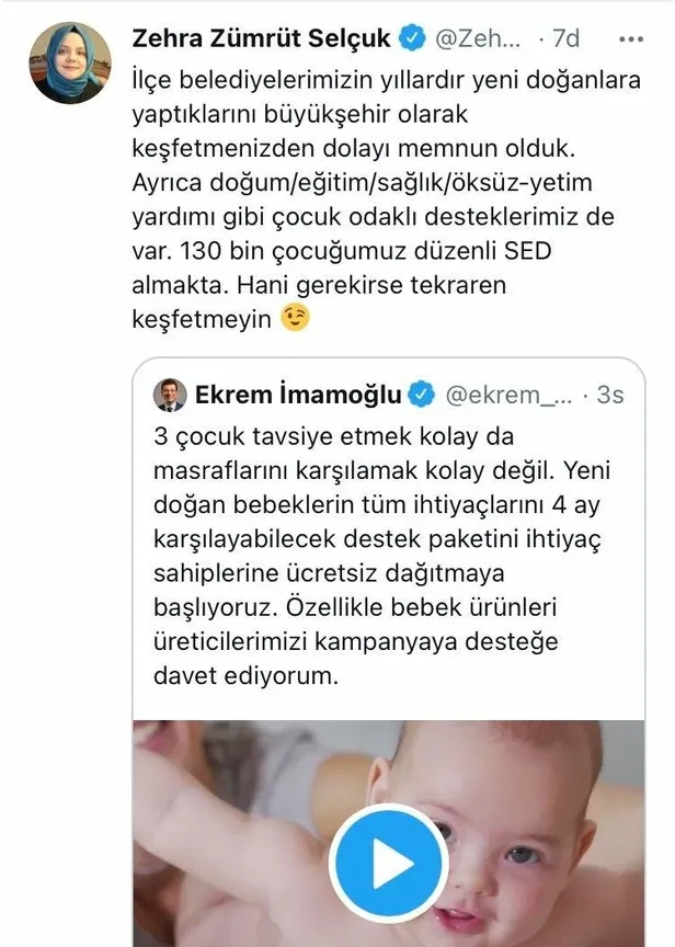 AK Parti ilçe belediyelerinin 10 yıldır uyguladığı �bebek AK Parti ilçe belediyelerinin 10 yıldır uyguladığı �bebek