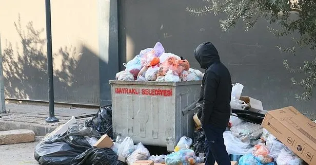 İzmir’de çöp dağları! CHP’li Bayraklı Belediyesi işçilerin hakkını vermedi grev başladı