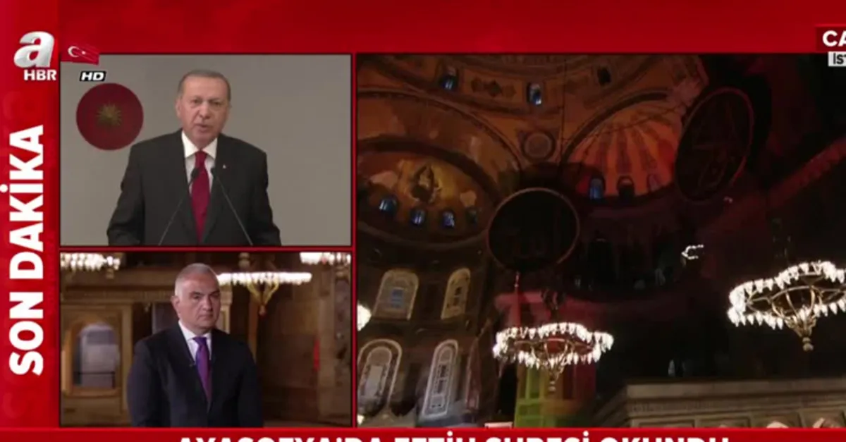 Ayasofya'da Fetih Suresi okundu! Başkan Erdoğan Türkçe mealini açıkladı