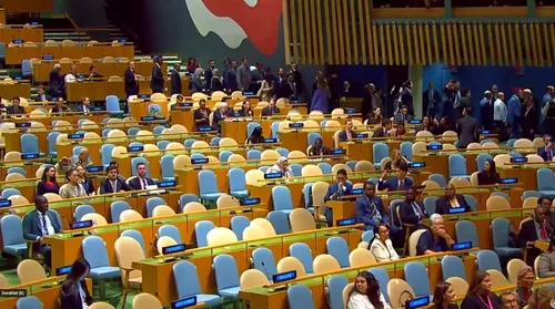 Netanyahu BM kürsüsünde, Takvim.com.tr Ekran Görüntüsü