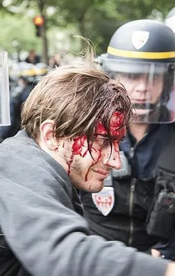 Fransız polisinden eylemcilere sert müdahale!