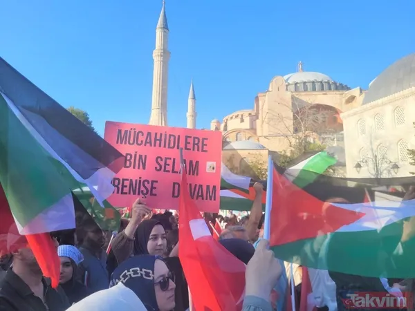 Takvim.com.tr, Ayasofya'da! Binlerce kişi Filistin için meydanlara akın etti | İşte o anlar... - 29