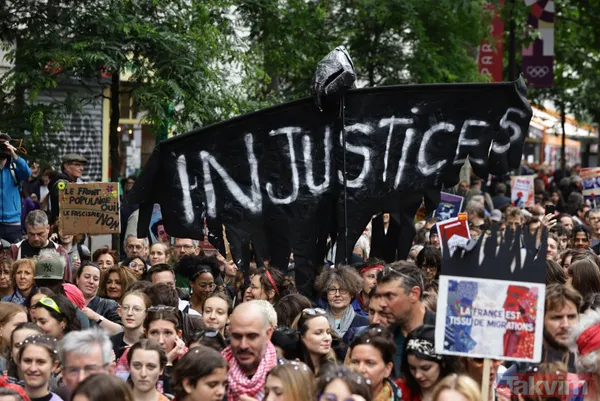 Fransa sokakları karıştı! Paris, Marsilya, Grenoble'de aşırı sağ karşıtı protesto: İktidarı aldığında geri vermez - 27