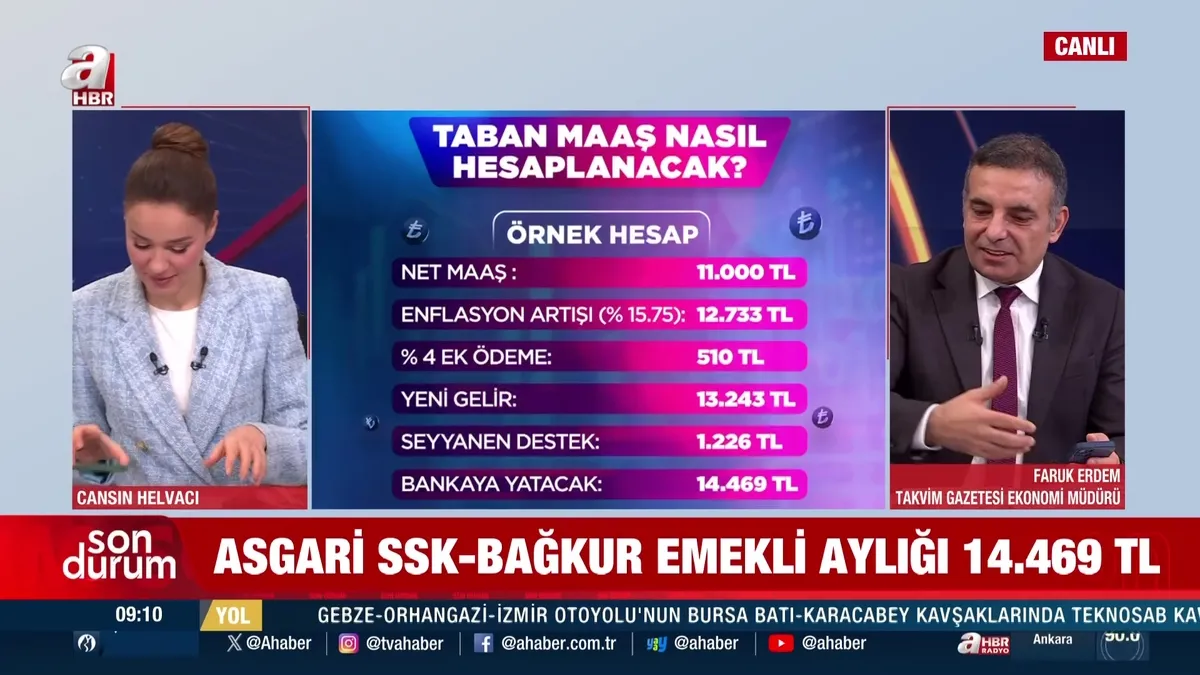 Emekli aylıklarına zam: En düşük ödeme 14.469 lira oldu!